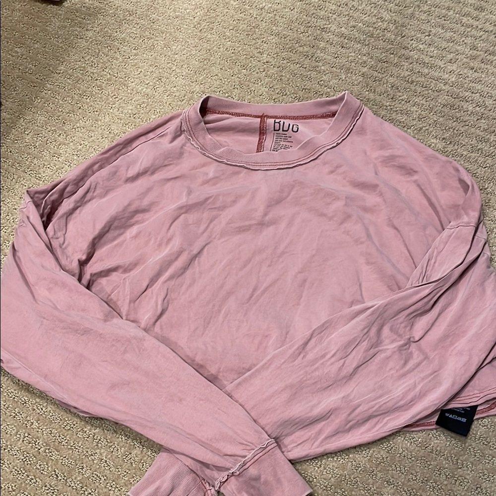 BDG Pink Long Sleeve Relaxed Sweatshirt